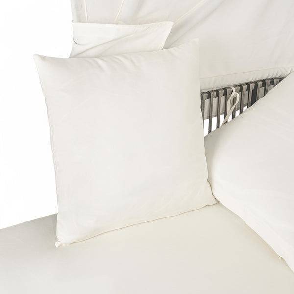 English Elm 57" Outdoor Patio Daybed with Retractable Sunshade Canopy, Rattan Accents, Water-Repellent Fabric, Durable Iron Frame Beige N719Z000150A