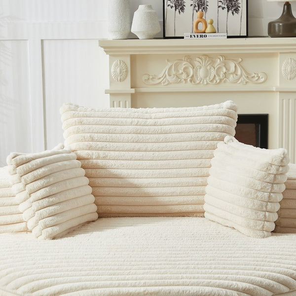English Elm 55'l Corduroy Sleeper Chair Fluffy Lounge Seat for Bedroom or Media Room W834P413053