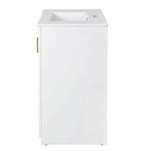 English Elm 60'' Bathroom Vanity Set With Soft-Close Drawers, Elegant Ceramic Sink & Ample Storage Space N710SS00002K