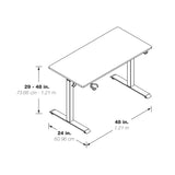 OSP Home Furnishings Primo 48" Sit-to-Stand Elec Desk White