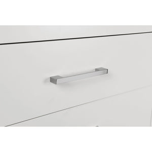 English Elm Polk Six Drawer Dresser in Snow White with Silver Bar Pulls for Modern Bedrooms B062P447709
