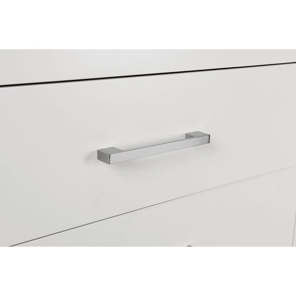 English Elm Polk Six Drawer Dresser in Snow White with Silver Bar Pulls for Modern Bedrooms B062P447709