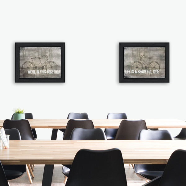 English Elm "in This Together" Marla Rae 2-panel Framed Art Set Ready to Hang Modern Decor B06786878