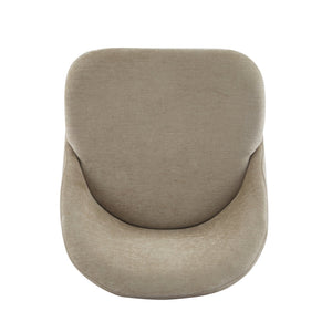 English Elm Christopher Knight Home® - Fabric Chenille Upholstered Iron Dining Chair with Ergonomic Curved Back, Plush Cushioning, Durable Frame Light Camel,Walnut 27.25 L x 24 W x 22.5 H N776P272026M