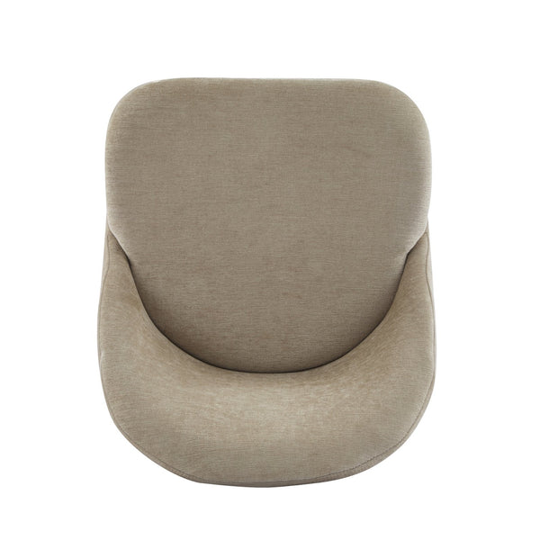 English Elm Christopher Knight Home® - Fabric Chenille Upholstered Iron Dining Chair with Ergonomic Curved Back, Plush Cushioning, Durable Frame Light Camel,Walnut 27.25 L x 24 W x 22.5 H N776P272026M