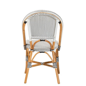 English Elm Classic French Bistro Rattan Chair with Woven Round Back for Patio or Dining B2750P470048