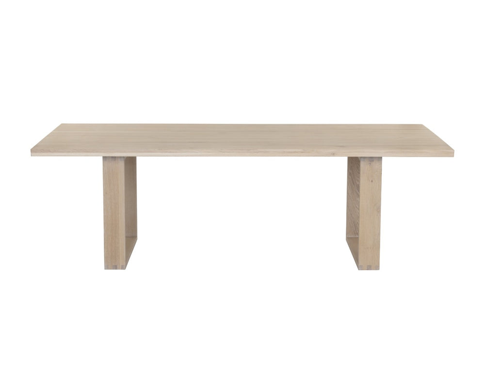 Sunpan THANUS Dining Table - Light Oak 94.5" - Artisan-Crafted, Unique Finish for Modern Gatherings & Dining 106758