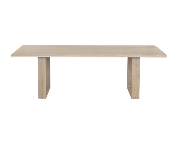 Sunpan THANUS Dining Table - Light Oak 94.5" - Artisan-Crafted, Unique Finish for Modern Gatherings & Dining 106758