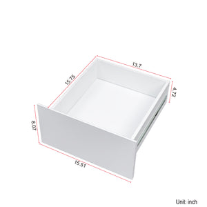 English Elm Kitchen Large Pantry Cabinet 15.75"D x 23.62"W x 70.87"H - Modern Minimalist Storage with Doors, Shelves, Drawers W331P295446