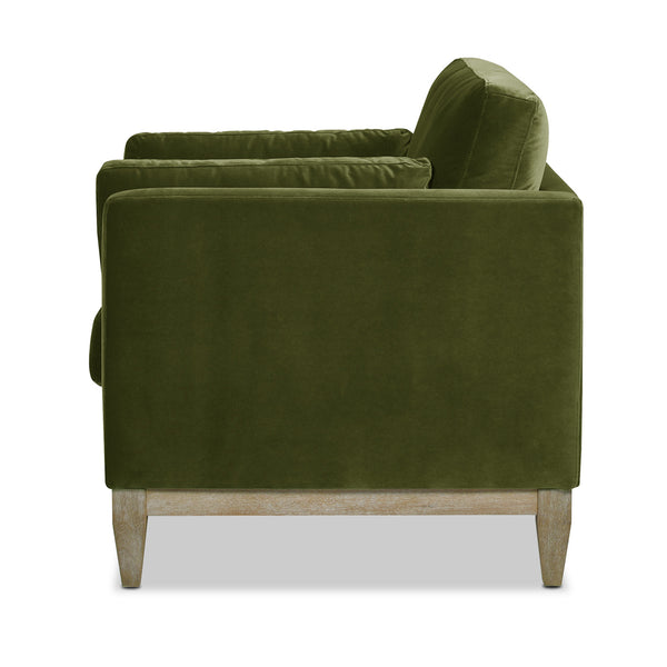 English Elm Jennifer Taylor Home - Knox 36" Modern Farmhouse Arm Chair In Olive Green Velvet - Luxurious Comfort & Timeless Design B2719P238327
