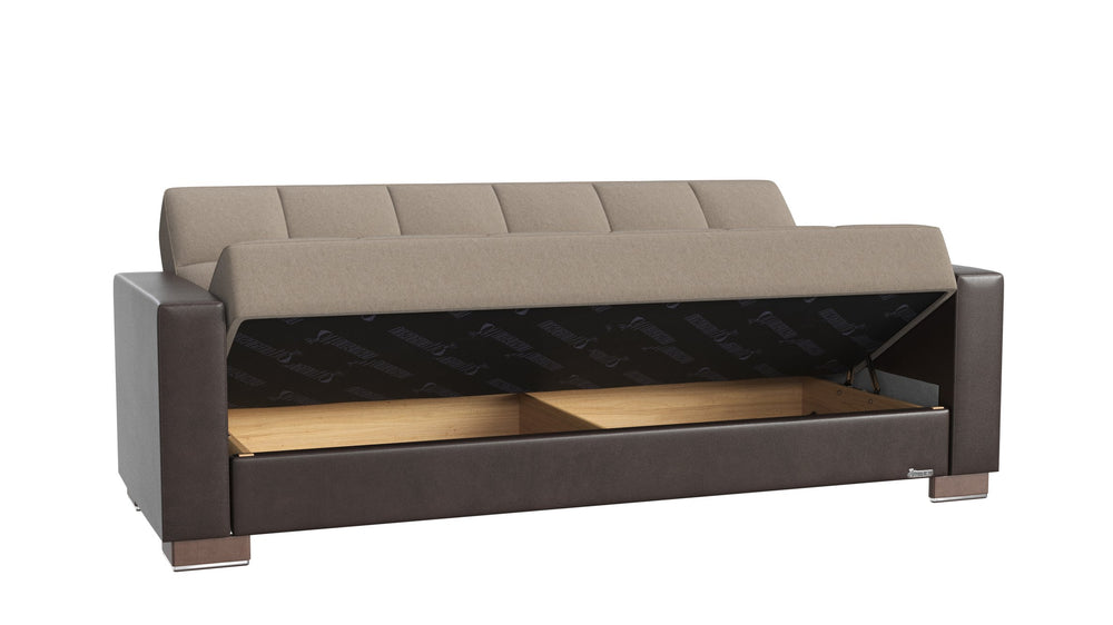 English Elm PrimeNest NimbusFlow Upholstered Convertible Sofabed with Storage, Chenille Comfort, Click-Click Ease Grey+Black B030P286521