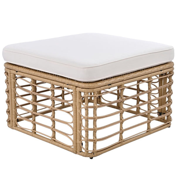 English Elm Go Modular Outdoor Sectional Set Pe Rattan Patio Sofa with Round Coffee Table FG201233AAA