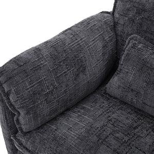 English Elm United We Win 112" Oversized Chenille Sectional Sofa With Storage Ottoman, Usb Ports & Phone Holder W1568S00192-GIGA