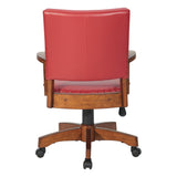 OSP Home Furnishings Deluxe Wood Bankers Chair Red
