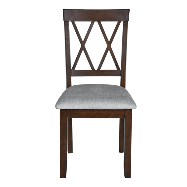 English Elm Dining Room Chairs Set of 2 Upholstered Accent Side Chairs with Padded Seat and Solid Wood Legs, Stylish Brown N752P216388D