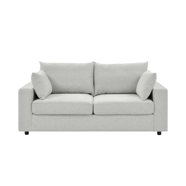 English Elm Modern Low Profile Upholstered Sofa Deep Seat Cushions for Apartment Living Rooms Beige B343P435915