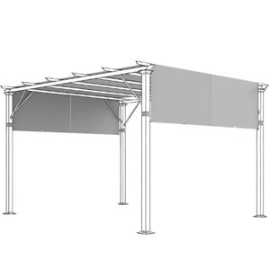 English Elm Easy Install Polyester Pergola Canopy Set Uv30 Protection Outdoor Shade Cover 2 Panels T3971P426454
