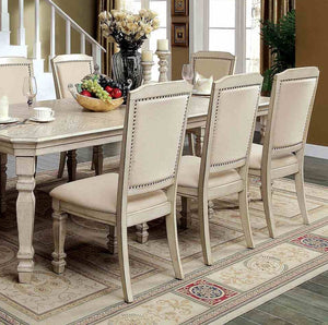 English Elm Transitional Westerham Arm Chair Set of 2 — Dark Cherry wood, upholstered comfort, gold-capped legs elegance Antique White,Ivory 43 L x 22 W x 13 H B2741P408884