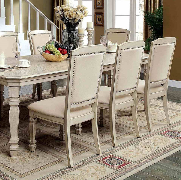 English Elm Transitional Westerham Arm Chair Set of 2 — Dark Cherry wood, upholstered comfort, gold-capped legs elegance Antique White,Ivory 43 L x 22 W x 13 H B2741P408884