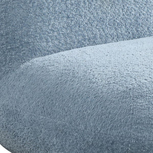 English Elm Chenille Kids Sofa with Tufted Back and Wooden Legs for Playroom, Durable Plush Upholstery Comfort Blue B016P402340