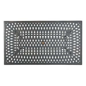 English Elm Christopher Knight Home® - AUSTIN 68" Rectangle Table - Cast Aluminum Copper Patio Dining Table with Weave Top & Flared Legs for Outdoor Entertaining 60097.00SCOP