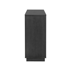 English Elm Christopher Knight Home® - Cabinet roomy storage console with 2 doors, 7 drawers, glass accents and manufactured wood build, large Black N780P330601B