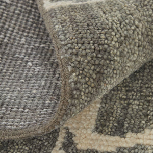 Feizy Rugs Sutton Hand Knotted Wool Rug - Exquisite Abstract Design For Modern And Transitional Interiors Taupe,Ivory Wool T05t6003pewgrnp00