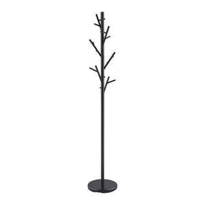 English Elm 18 Matte Black Freestanding Coat Rack with 18 Staggered Hooks, Weighted Base, Sculptural Tree-Inspired Design for Small Entryways and Offices B016P381128