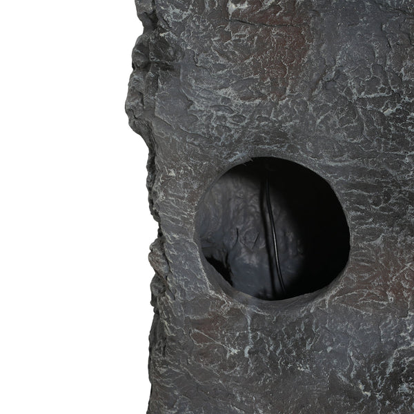 English Elm Christopher Knight Home® - 5-Tiered Concrete Fountain Slim Column with LED Lighting, Weather-Resistant Modern Garden Accent, Space-Saving 디자인 N765P324556G