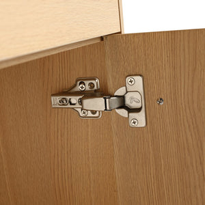 English Elm 72" Freestanding Bathroom Vanity with Double Resin Sink, Original Oak Finish, 4 Doors & 6 Drawers, Soft-Close W1972P315234