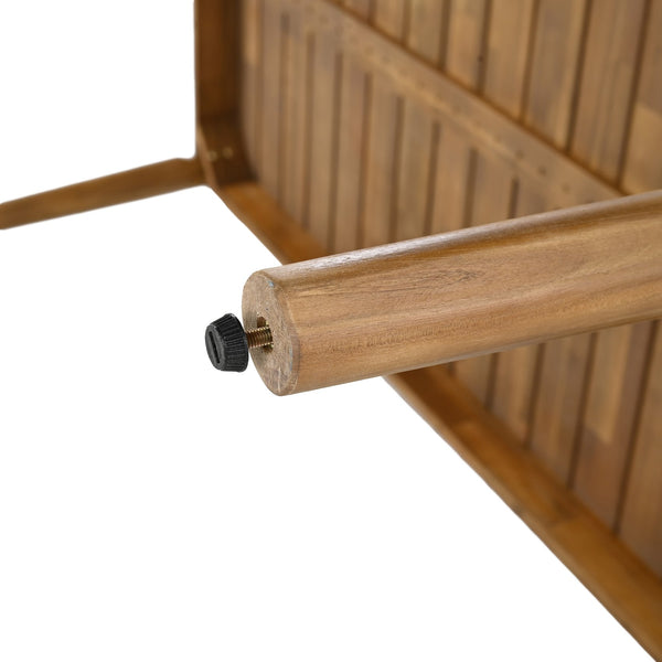 English Elm Christopher Knight Home® - 7-Piece Acacia Wood Outdoor Dining Set with 72" Slatted Table & 6 Cushioned Chairs, Durable Patio Entertaining Ready Natural,Teak N779P266069N_N779P234497N-3