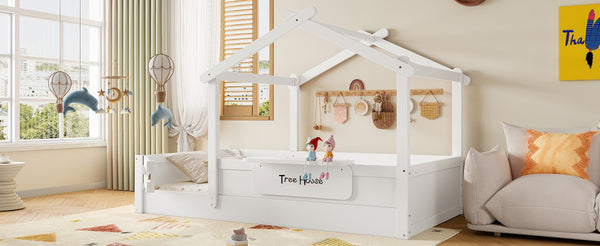 English Elm Twin Low Loft Bed Solid Pine Frame with Built-in Led Lighting and Storage Shelves Light White W1580P396330