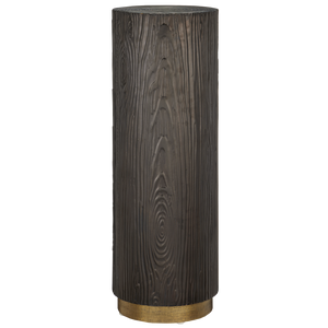 Terra Pedestal: Artisanal Bronze and Brass Modern Column Display for Unique Home Decor Accents