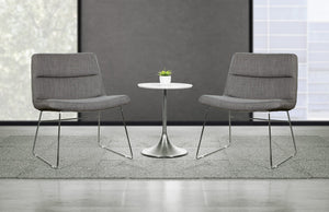 OSP Home Furnishings Thompson Contemporary Accent Chair with Chrome Sled Base for Office or Lounge Spaces THP-M78