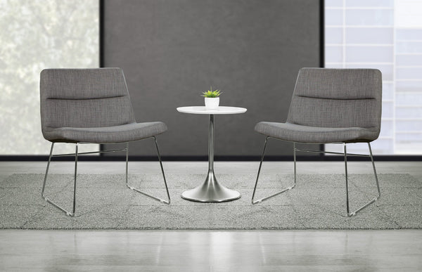 OSP Home Furnishings Thompson Contemporary Accent Chair with Chrome Sled Base for Office or Lounge Spaces THP-M78