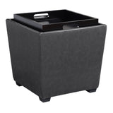 OSP Home Furnishings Rockford Storage Ottoman Pewter