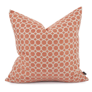 Howard Elliott 24 X 24 Pillow Claude - Elegant Abstract Floral Design In Soft Pastels For Any Living Space Decor Orange 100% Polyester 3-1096-howard-elliott