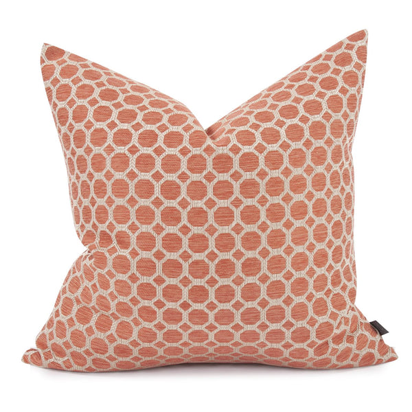 Howard Elliott 24 X 24 Pillow Claude - Elegant Abstract Floral Design In Soft Pastels For Any Living Space Decor Orange 100% Polyester 3-1096-howard-elliott