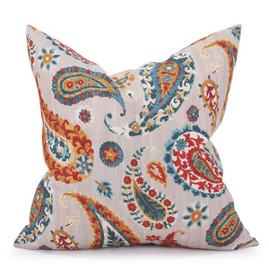 Howard Elliott 24 X 24 Pillow Claude - Elegant Abstract Floral Design In Soft Pastels For Any Living Space Decor Blue 100% Polyester 3-1142f-howard-elliott
