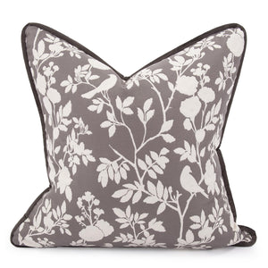Howard Elliott 24 X 24 Pillow Claude - Elegant Abstract Floral Design In Soft Pastels For Any Living Space Decor Gray 36% Rayon 33% Polyester 31% Polypropylene 3-1145f-howard-elliott