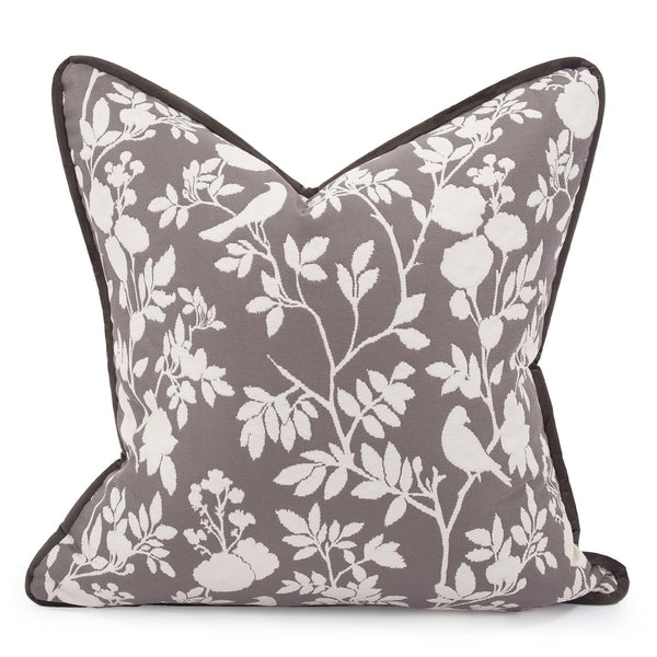 Howard Elliott 24 X 24 Pillow Claude - Elegant Abstract Floral Design In Soft Pastels For Any Living Space Decor Gray 36% Rayon 33% Polyester 31% Polypropylene 3-1145f-howard-elliott
