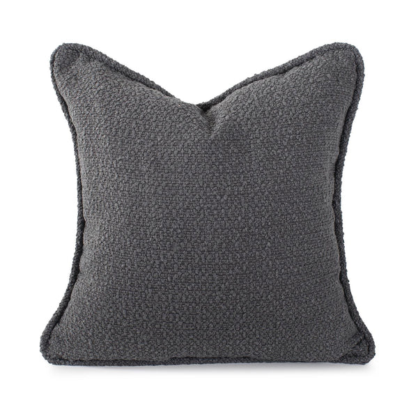 Howard Elliott 24 In. X 24 In. Pillow - Soft Knobby Weave In Earthy Tones Perfect For Contemporary Living Spaces Gray 100% Polyester 3-1264f-howard-elliott