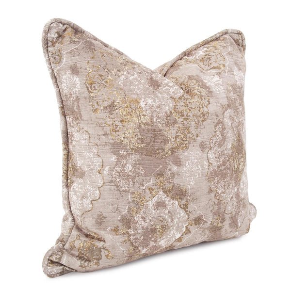 Howard Elliott 24 X 24 Pillow Claude - Elegant Abstract Floral Design In Soft Pastels For Any Living Space Decor Brown 100% Polyester 3-1291f-howard-elliott