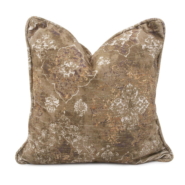 Howard Elliott 24 X 24 Pillow Claude - Elegant Abstract Floral Design In Soft Pastels For Any Living Space Decor Green 100% Polyester 3-1292f-howard-elliott