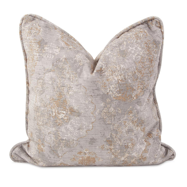 Howard Elliott 24 X 24 Pillow Claude - Elegant Abstract Floral Design In Soft Pastels For Any Living Space Decor Gray 100% Polyester 3-1293f-howard-elliott