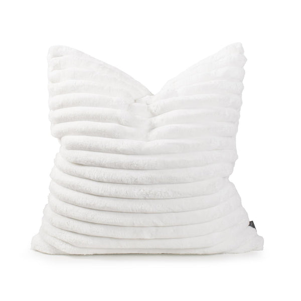 Howard Elliott Pillow Luxuriously Soft Faux Fur Design – Hand-sewn Comfort With Unique Ribbed Texture And Colors White 100% Polyester 3-1342f-howard-elliott