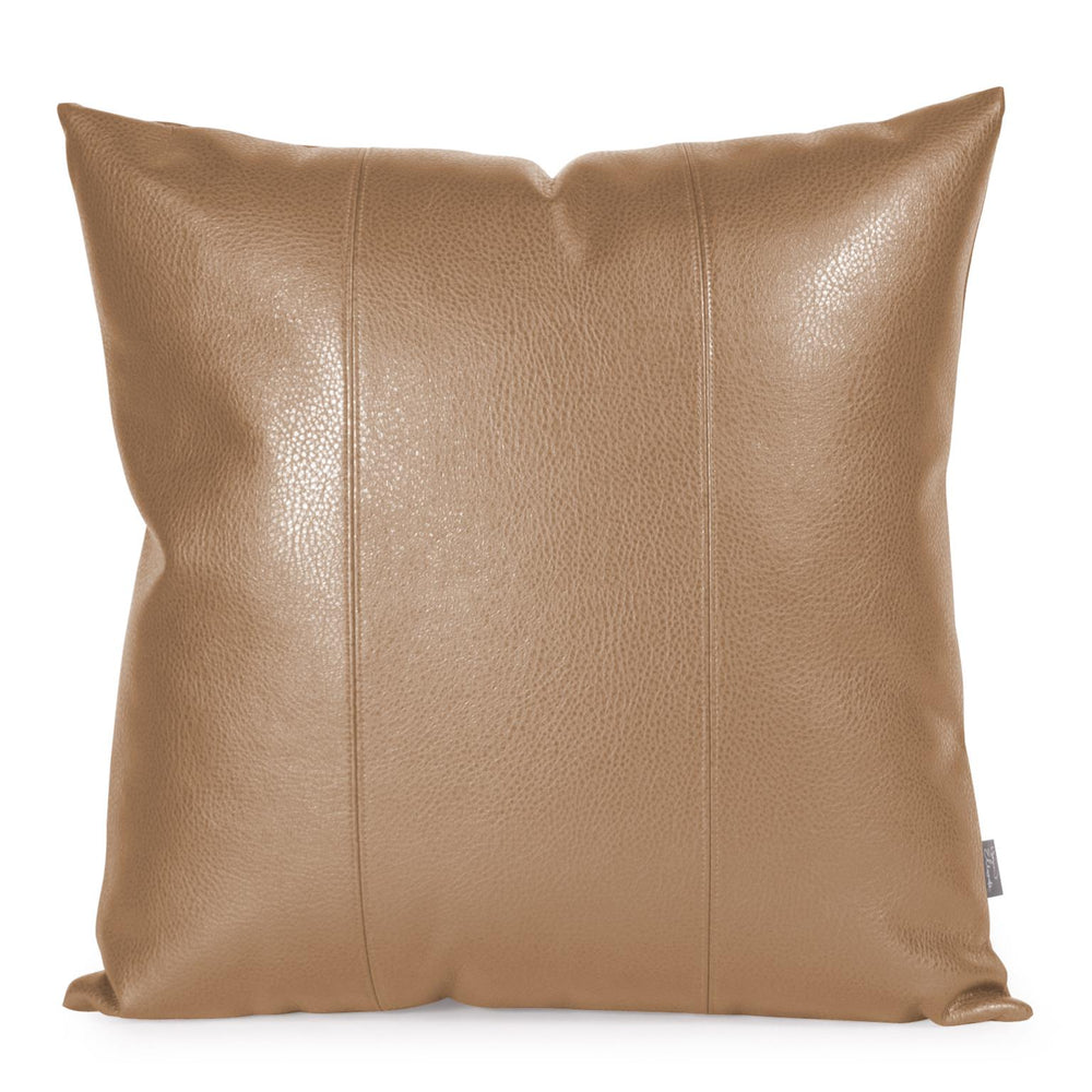 Howard Elliott 24 X 24 Textured Red Leather-like Pillow For Stylish Home Decor – Perfect For Sofas And Bedding Brown 100% Polyurethane 3-191-howard-elliott