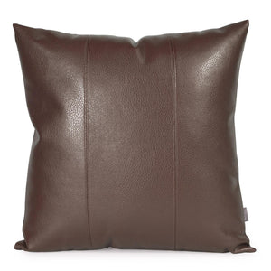 Howard Elliott 24 X 24 Textured Red Leather-like Pillow For Stylish Home Decor – Perfect For Sofas And Bedding Brown 100% Polyurethane 3-192-howard-elliott