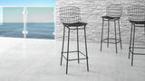 Manhattan Comfort Madeline Modern Barstool, Set of 2 Black 2-198AMC3