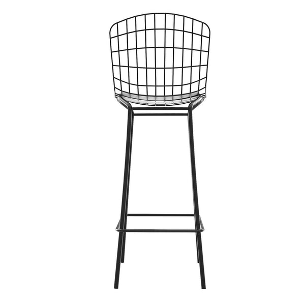 Manhattan Comfort Madeline Modern Barstool, Set of 3 Black 3-198AMC3